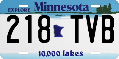 MN license plate 218TVB
