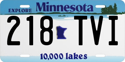 MN license plate 218TVI