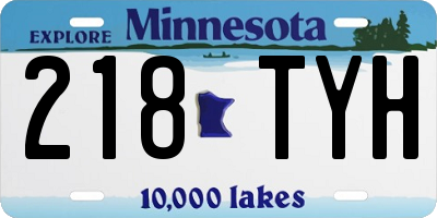 MN license plate 218TYH