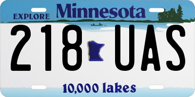 MN license plate 218UAS