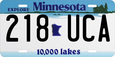 MN license plate 218UCA