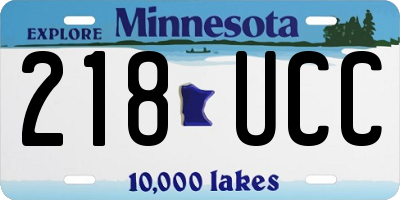 MN license plate 218UCC