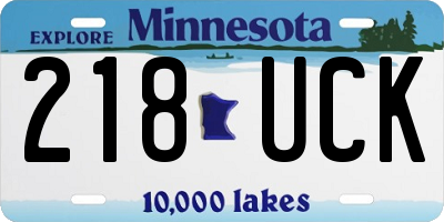 MN license plate 218UCK