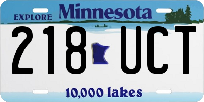 MN license plate 218UCT