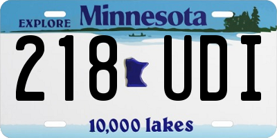 MN license plate 218UDI