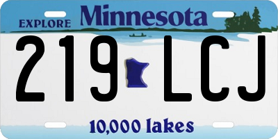 MN license plate 219LCJ