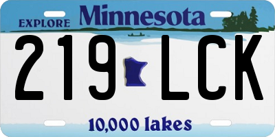 MN license plate 219LCK