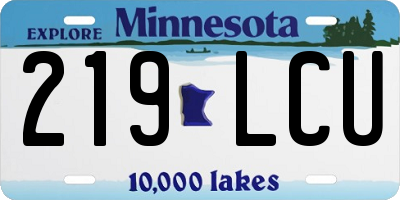 MN license plate 219LCU
