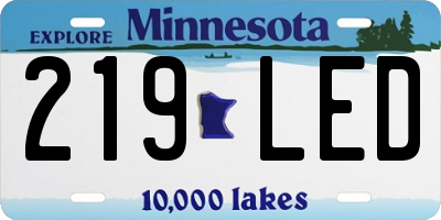 MN license plate 219LED