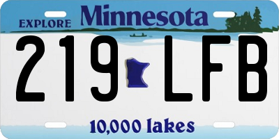 MN license plate 219LFB