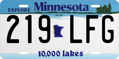 MN license plate 219LFG