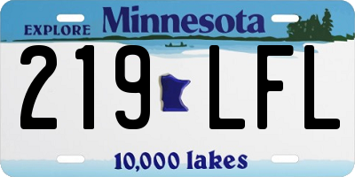 MN license plate 219LFL