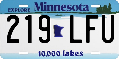 MN license plate 219LFU