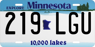MN license plate 219LGU