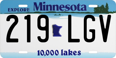 MN license plate 219LGV