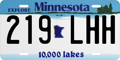 MN license plate 219LHH