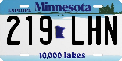 MN license plate 219LHN