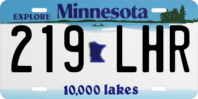 MN license plate 219LHR