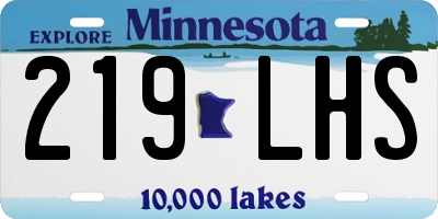 MN license plate 219LHS