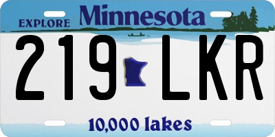 MN license plate 219LKR