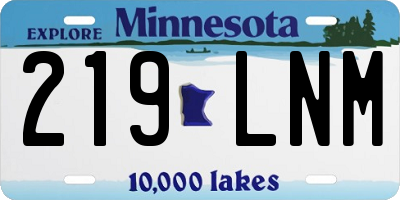 MN license plate 219LNM