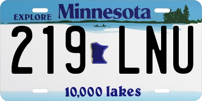 MN license plate 219LNU