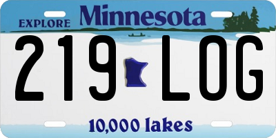 MN license plate 219LOG