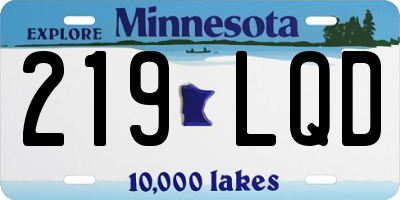 MN license plate 219LQD