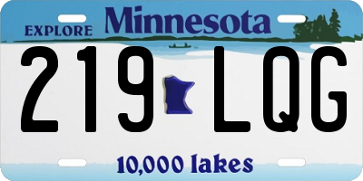 MN license plate 219LQG