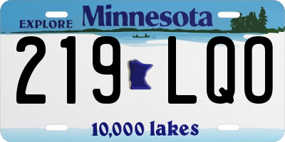 MN license plate 219LQO