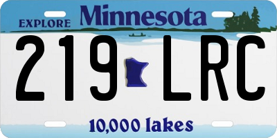 MN license plate 219LRC