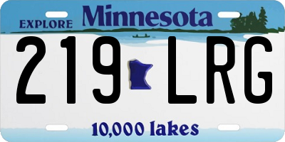 MN license plate 219LRG
