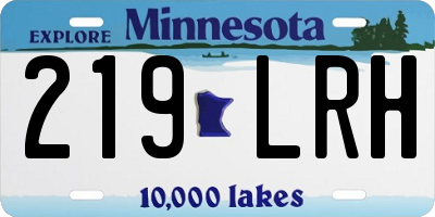 MN license plate 219LRH