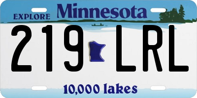 MN license plate 219LRL