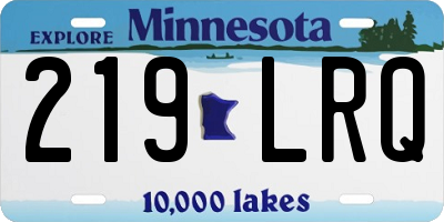 MN license plate 219LRQ