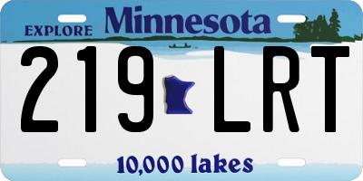 MN license plate 219LRT