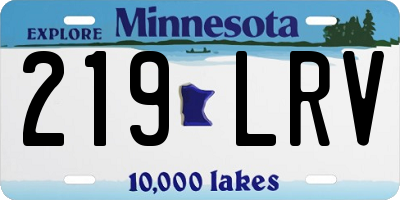 MN license plate 219LRV