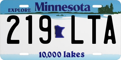 MN license plate 219LTA