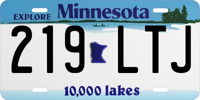 MN license plate 219LTJ