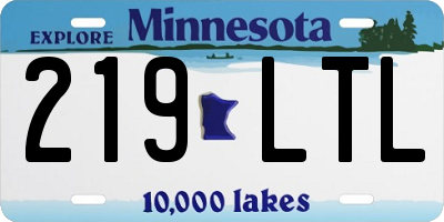 MN license plate 219LTL