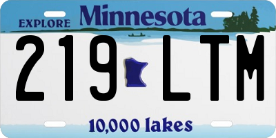 MN license plate 219LTM