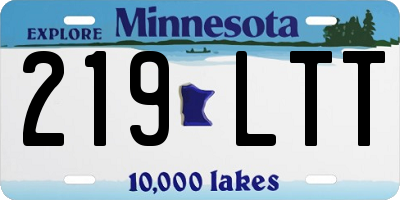 MN license plate 219LTT