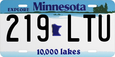 MN license plate 219LTU