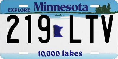 MN license plate 219LTV