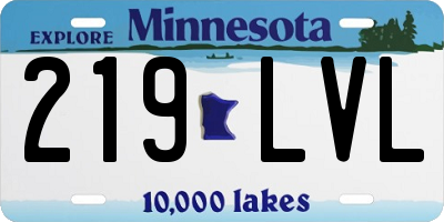 MN license plate 219LVL