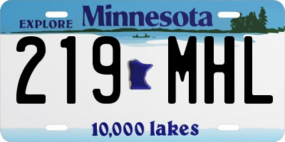MN license plate 219MHL