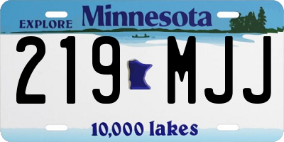 MN license plate 219MJJ