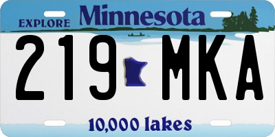 MN license plate 219MKA