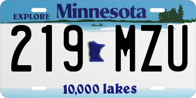 MN license plate 219MZU