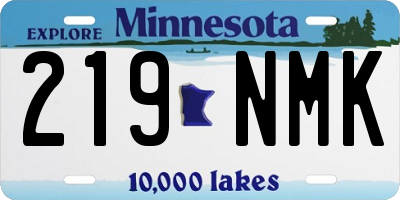 MN license plate 219NMK